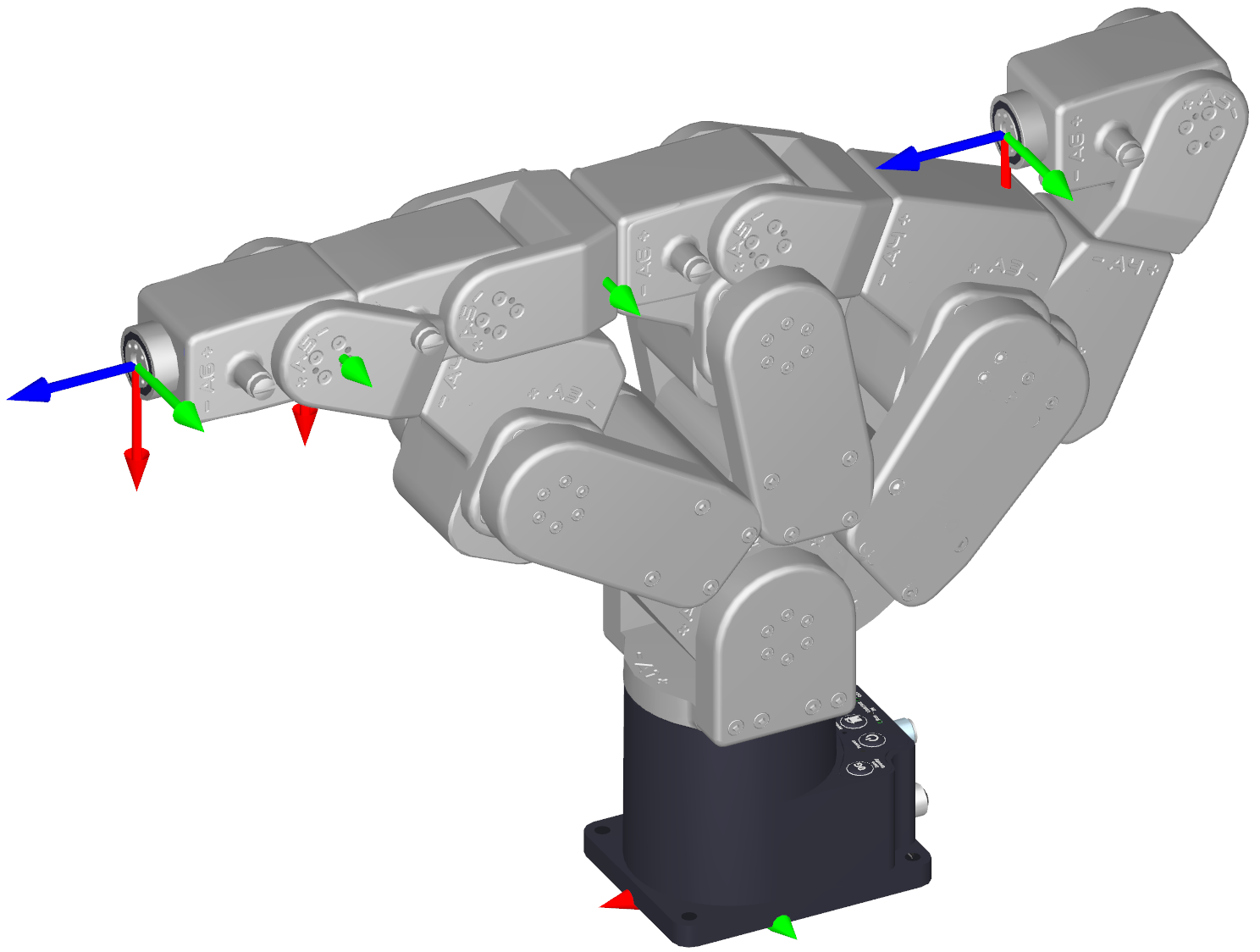 The working range of the MCS500 robot