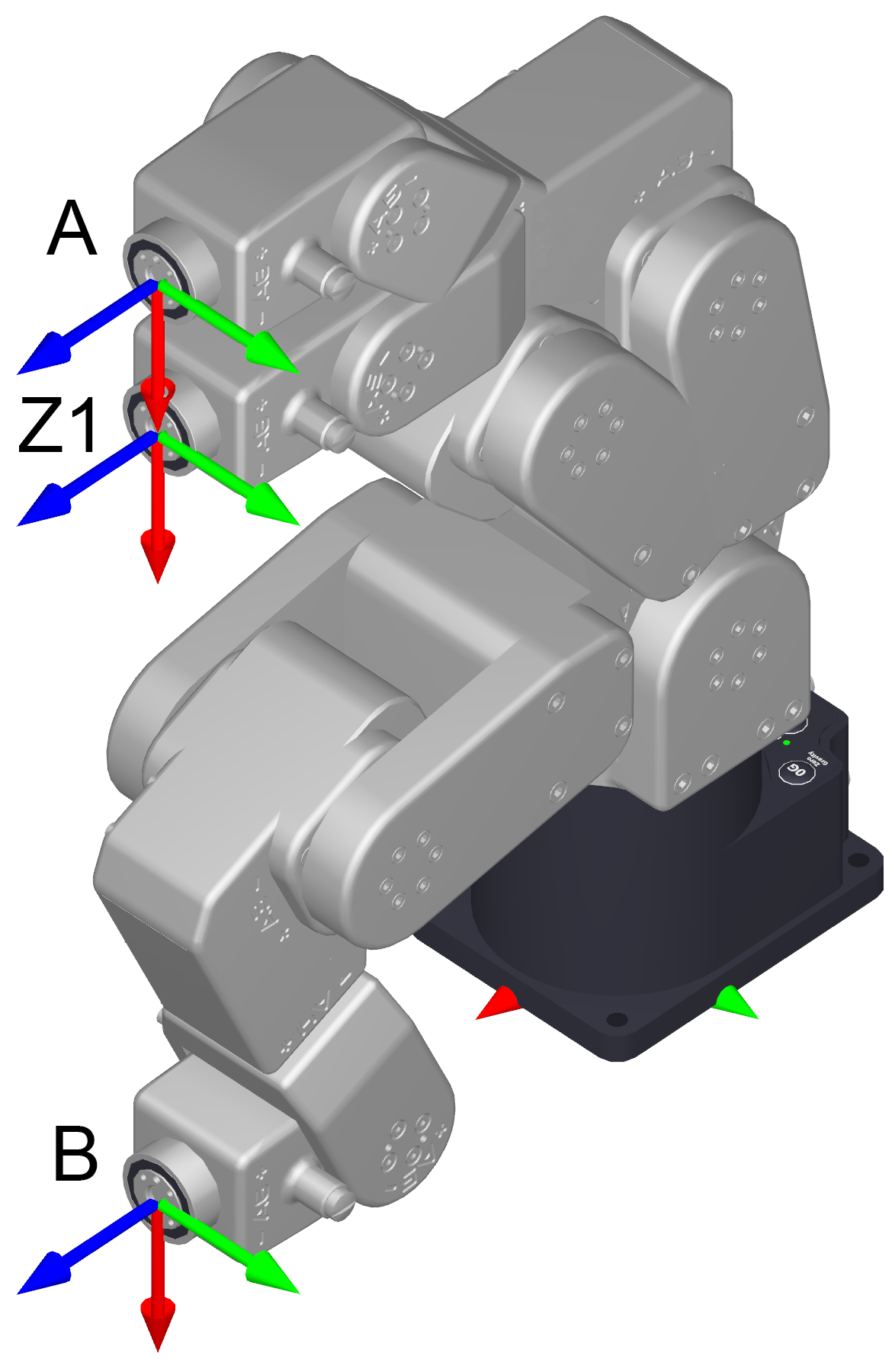 (a) A↔B via Z1, only possible with AutoConf(1)