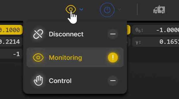 Connection state button
