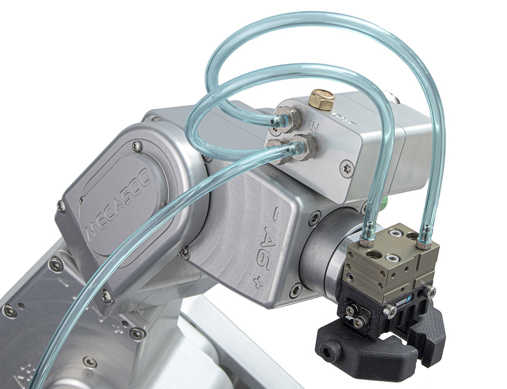 (d) connecting the pneumatic tubes